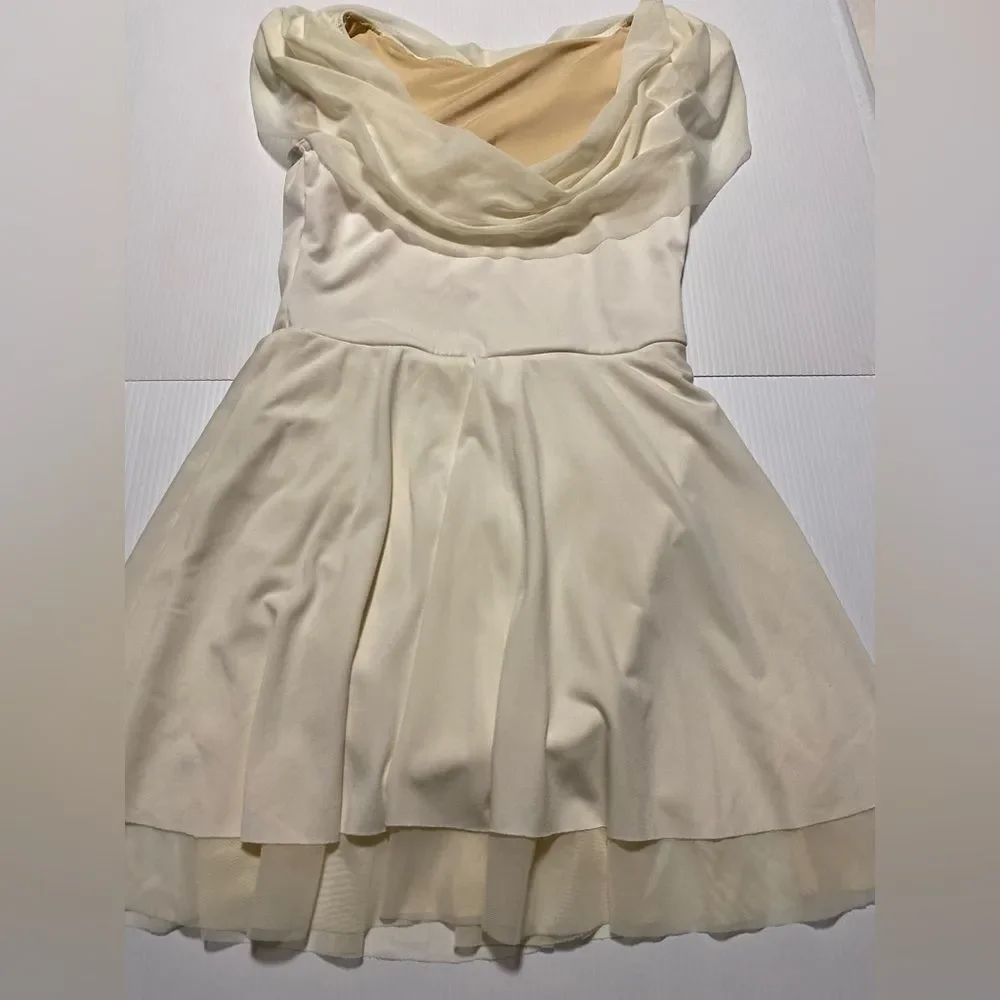 WEISSMAN Dance costume dress ballet lyrical white Coppelia 13354 LC-large child